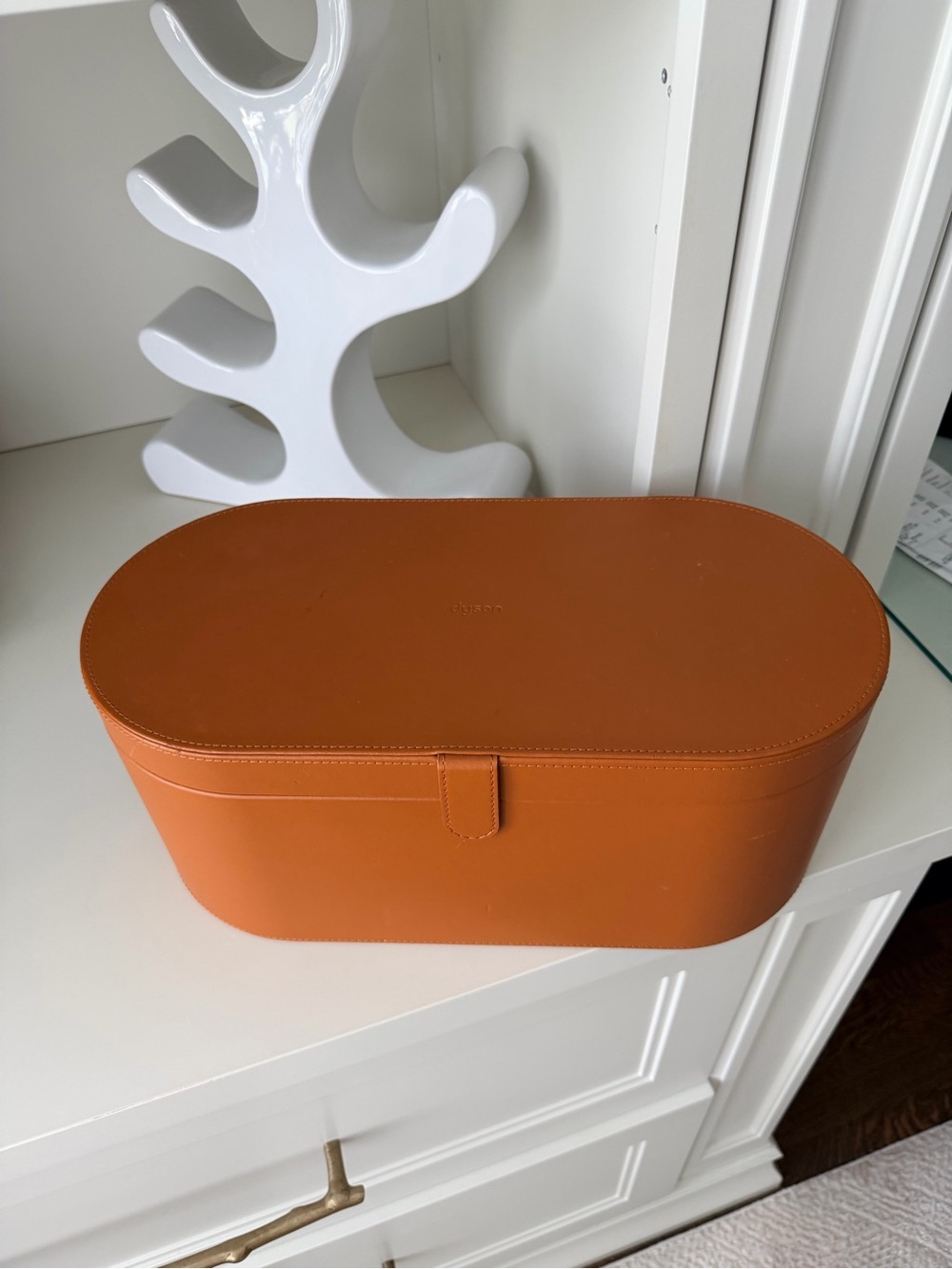 DYSON Airwrap Hair Styling Storage Case Box Only Leather Brown - Picture 5 of 9